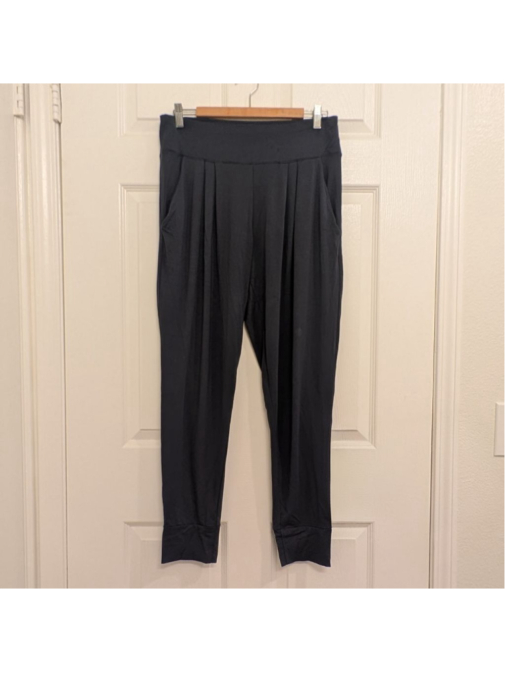 Boody Navy Bamboo Blend Track Pants & Joggers w/pockets M Super Soft Loungewear